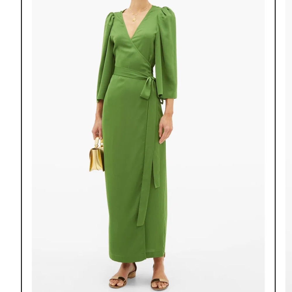 RHODE Green Wrap Dress